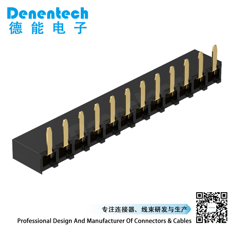 Denentech professional factory 2.54MM female header H5.0MM single row right angle female header connector